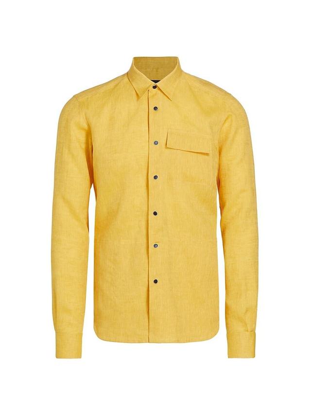 Mens Buba Linen Button-Front Shirt Product Image