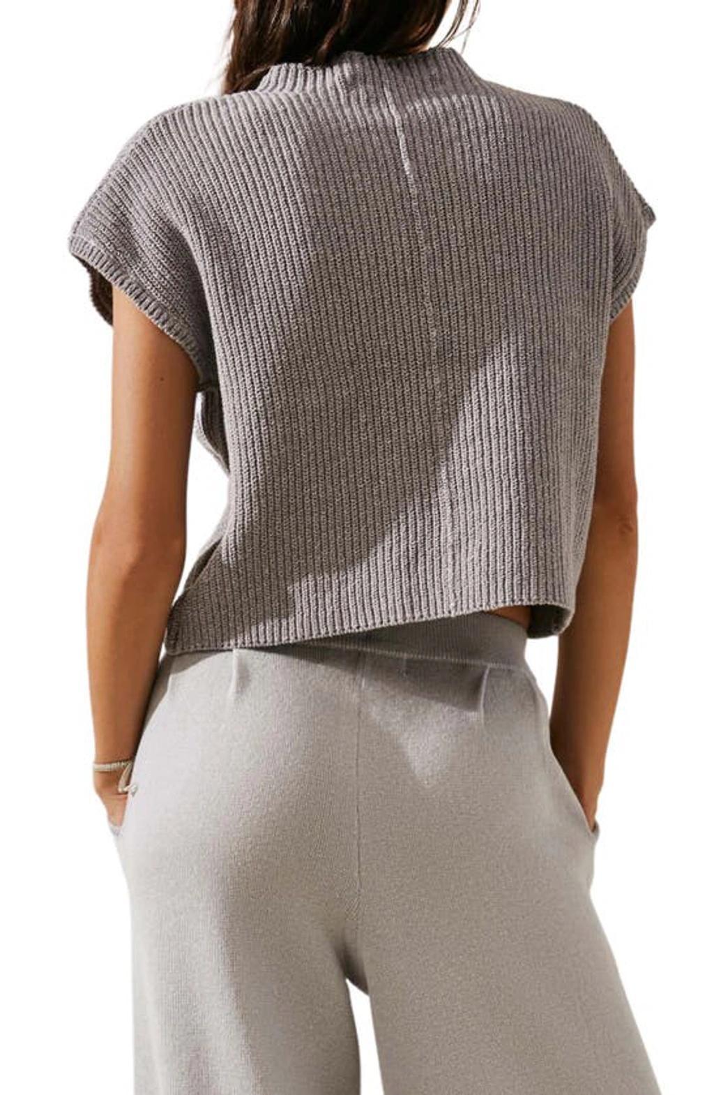 Free-est Freya Short Sleeve Sweater & Pants Set In Ashblown Combo Product Image