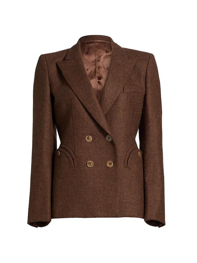 Womens Awatea Charmer Wool Double-Breasted Blazer Product Image