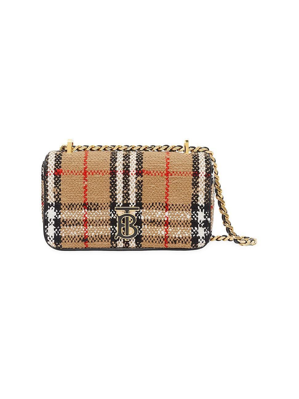 burberry Mini Lola Woven Check Crossbody Product Image