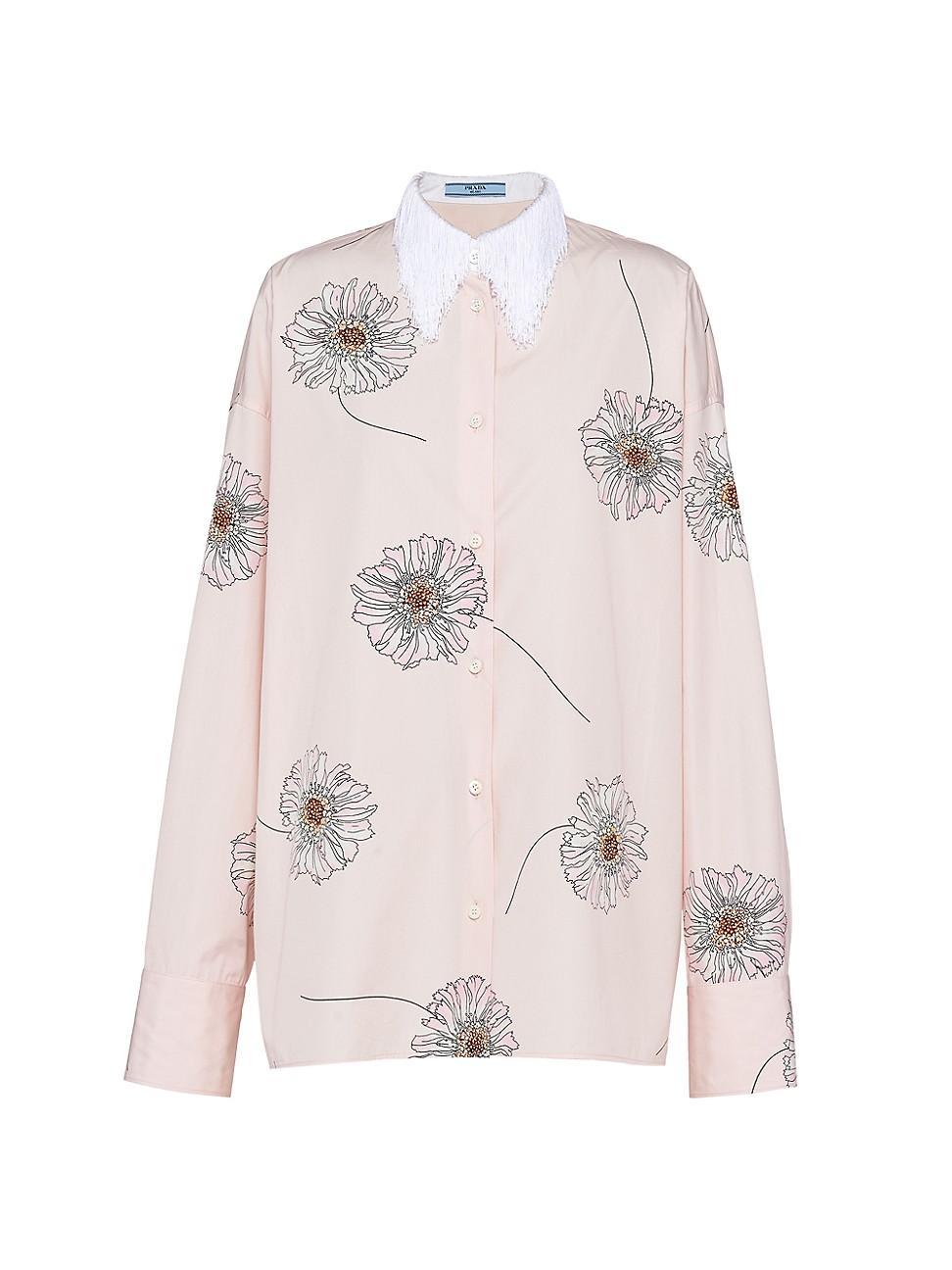 Womens Printed Poplin Shirt Product Image