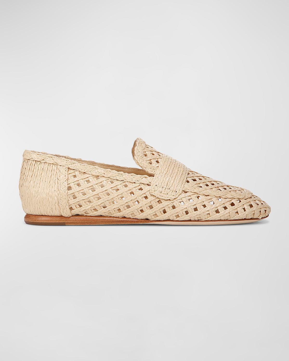 Davis Flat Raffia Loafers Product Image