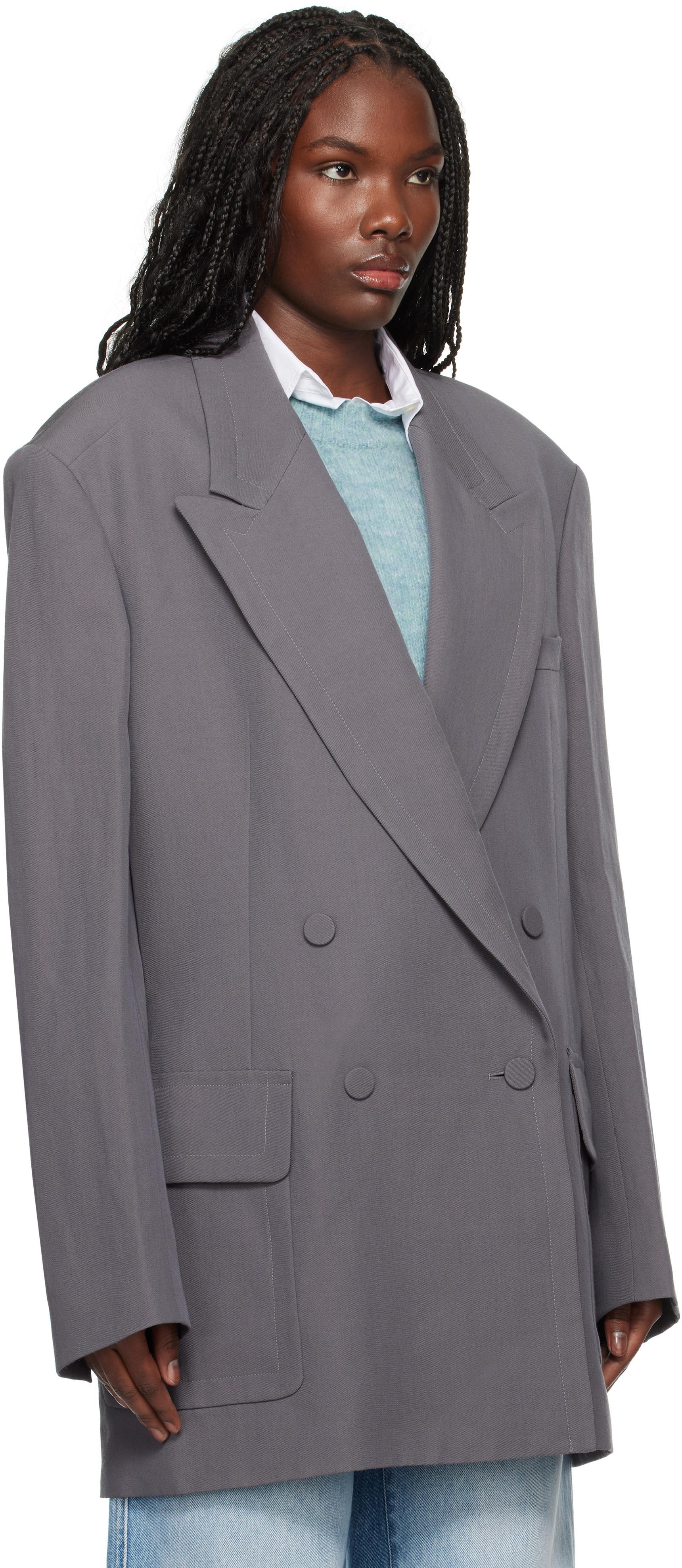 DRIES VAN NOTEN Taupe Wool Blazer In 811 Taupe Product Image