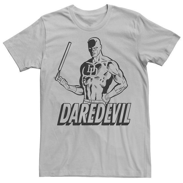 Mens Marvel Daredevil Classic Retro Tonal Line Art Tee Product Image