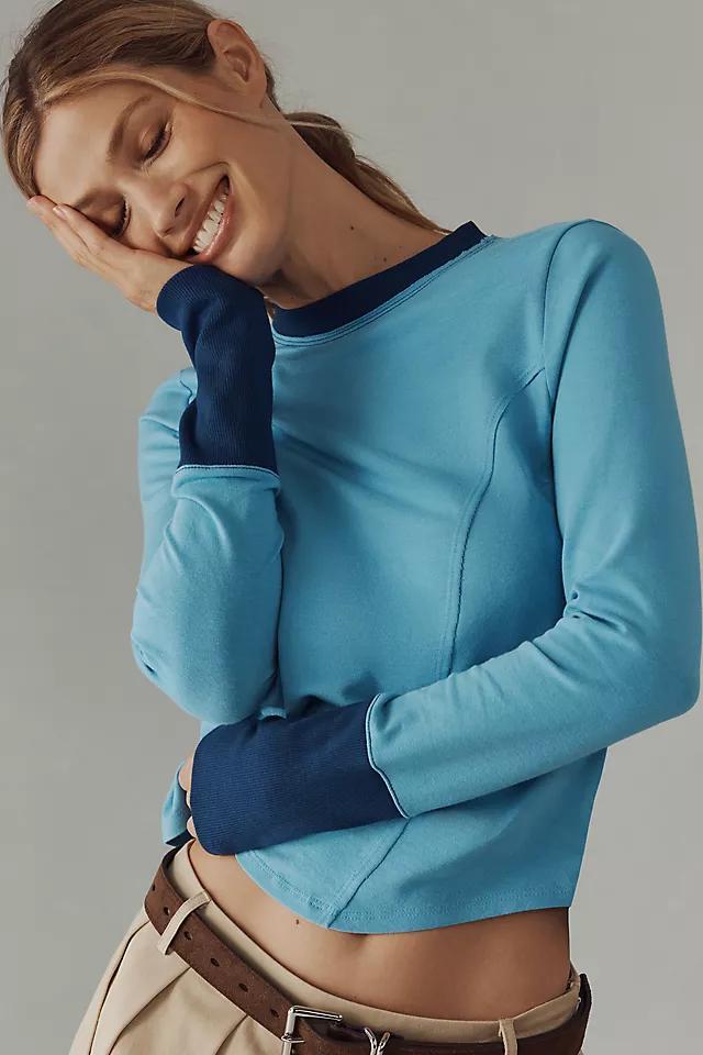 Maeve Long-Sleeve Seamed Tee Product Image