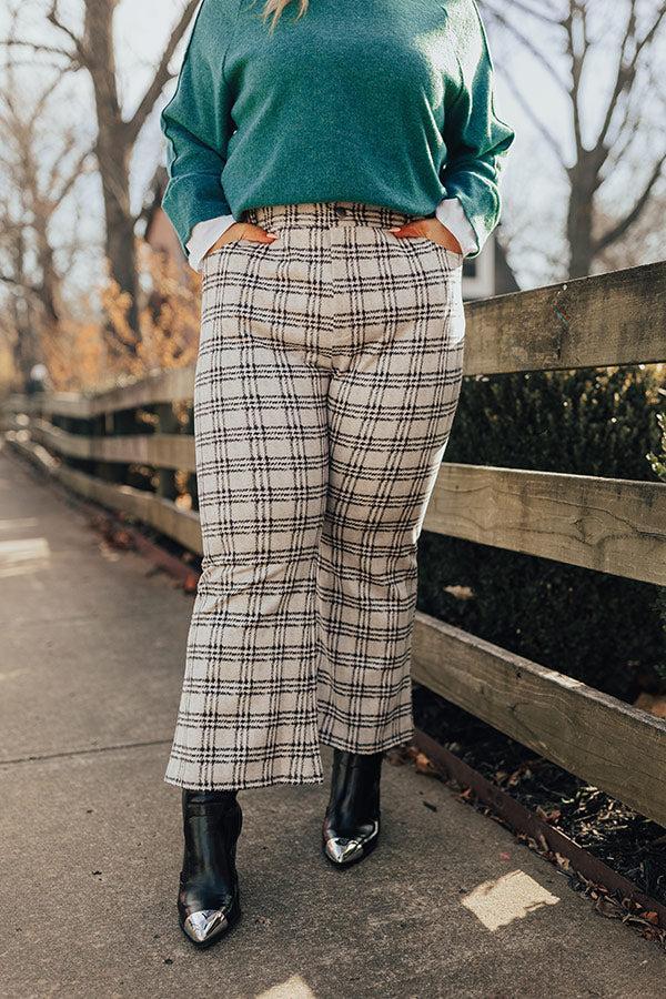 The Holtz High Waist Plaid Pants Curves Product Image