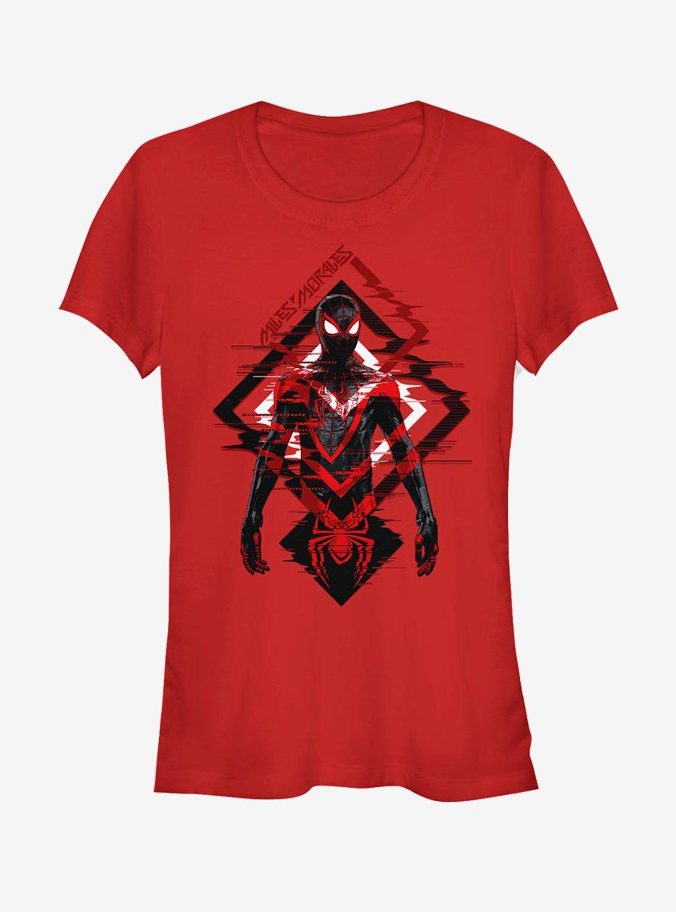 Marvel Spider-Man Triangle Waves Miles Morales Girls T-Shirt Product Image