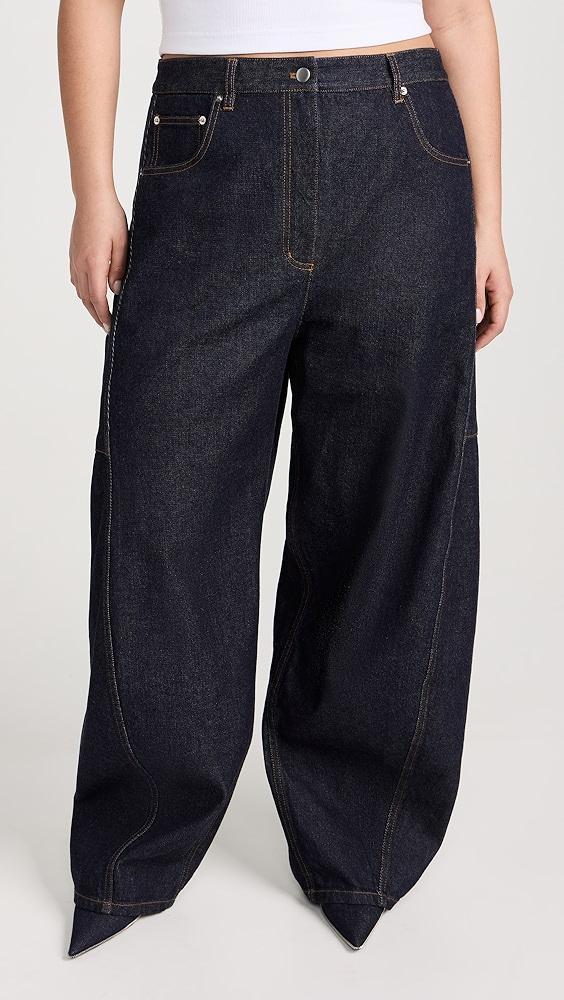 Tibi Indigo Denim Sid Jeans | Shopbop Product Image