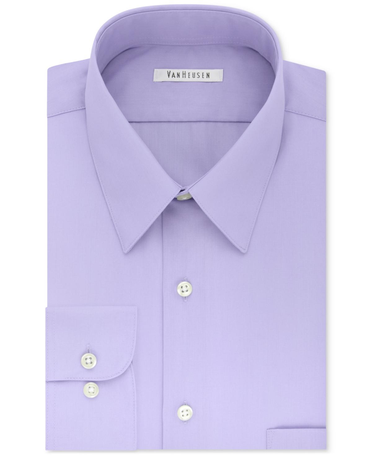 Van Heusen Mens Big & Tall Classic/Regular Fit Wrinkle Free Poplin Solid Dress Shirt Product Image