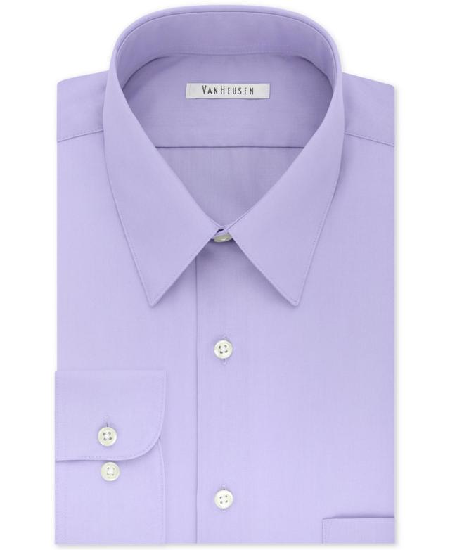 Calvin Klein Mens Slim-Fit Non-Iron Spread Collar Herringbone Dress Shirt Product Image