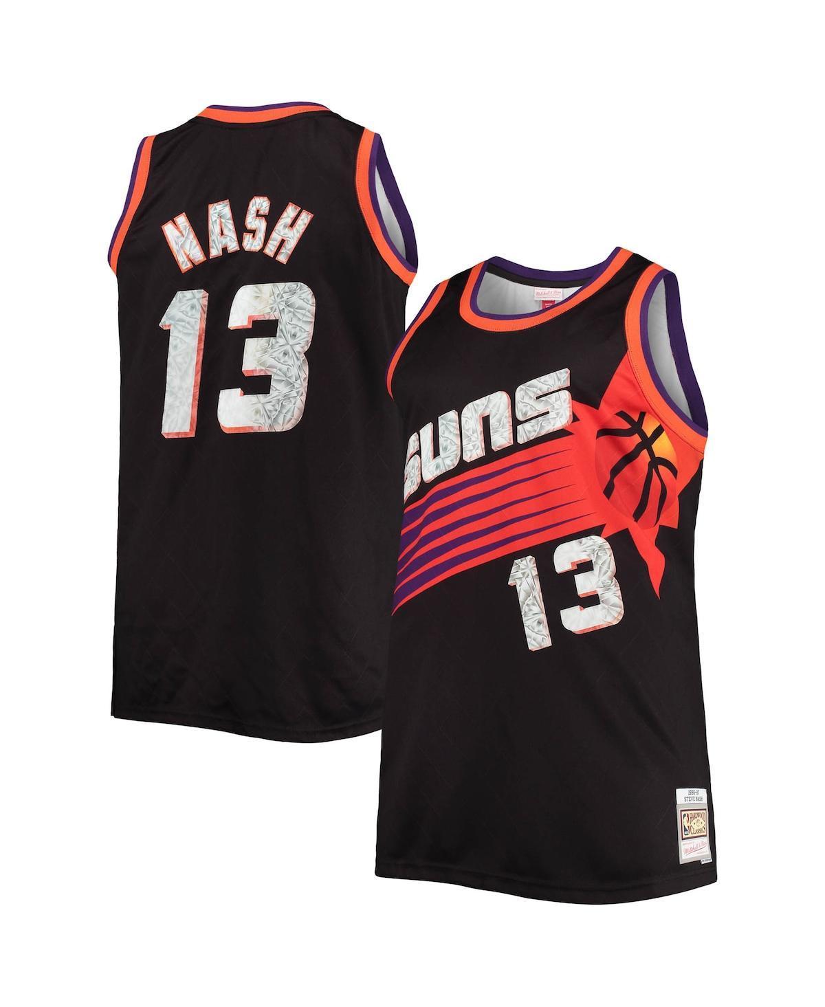 Mens Mitchell & Ness Steve Nash Black Phoenix Suns Big & Tall 1996/97 NBA 75th Anniversary Diamond Swingman Jersey Product Image