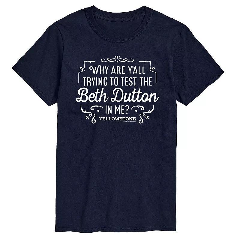 Big & Tall Yellowstone Test The Beth Tee, Mens Blue Product Image