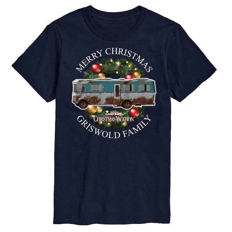 Mens National Lampoons Christmas Vacation Merry Christmas Graphic Tee Blue Product Image