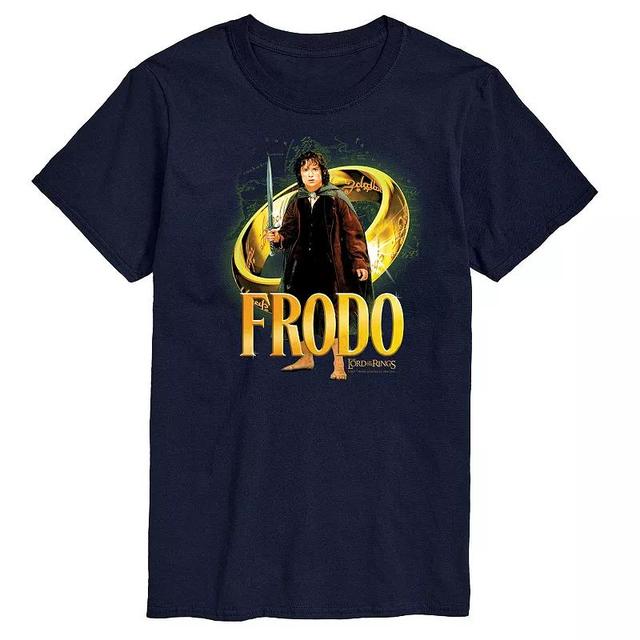 Mens The Lord Of The Rings Frodo Baggins Ring Graphic Tee Blue Product Image