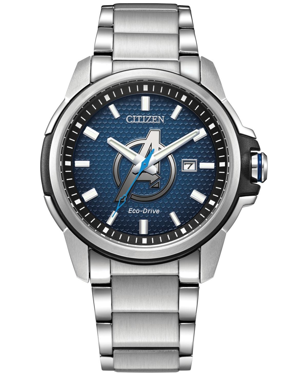 Men's Citizen Eco-DriveÂ® Avengers Two-Tone Watch with Blue Dial (Model: Aw1651-52W) Product Image