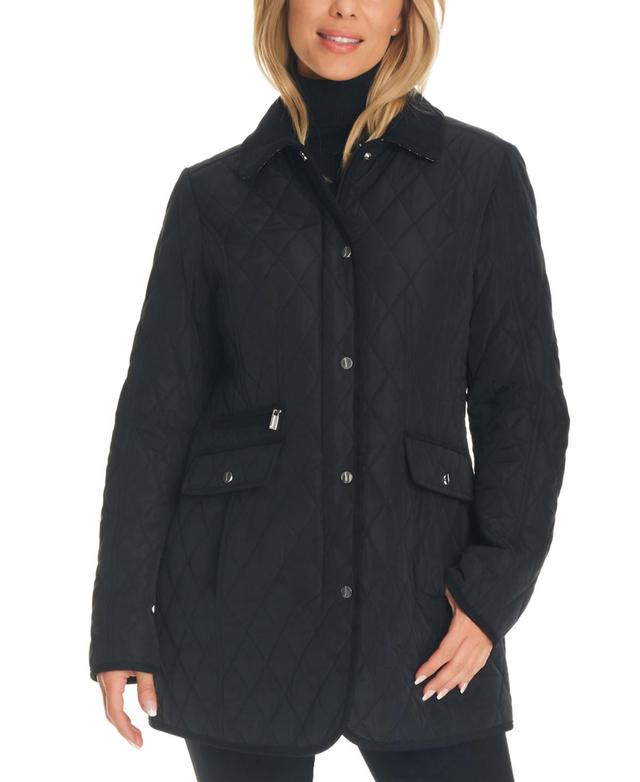 Jones New York Womens Hooded Quilted Coat Product Image