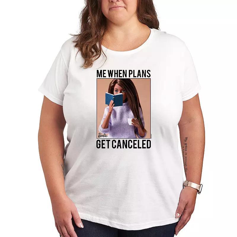 Womens Barbie When Plans Get Canceled Graphic Tee, Girls Product Image