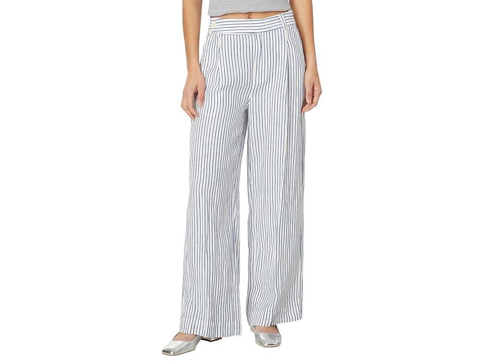 Madewell The Harlow Wide-Leg Pant in 100% Linen (Bluestone) Women's Dress Pants Product Image