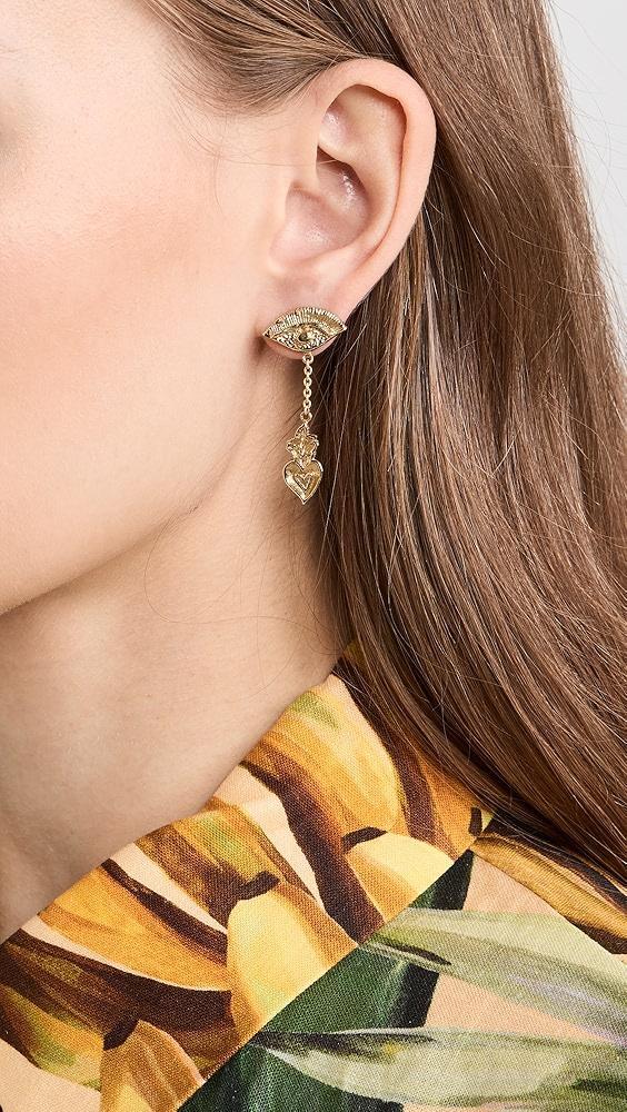 ALÉMAIS Encanto Charm Gold Drop Earrings | Shopbop Product Image