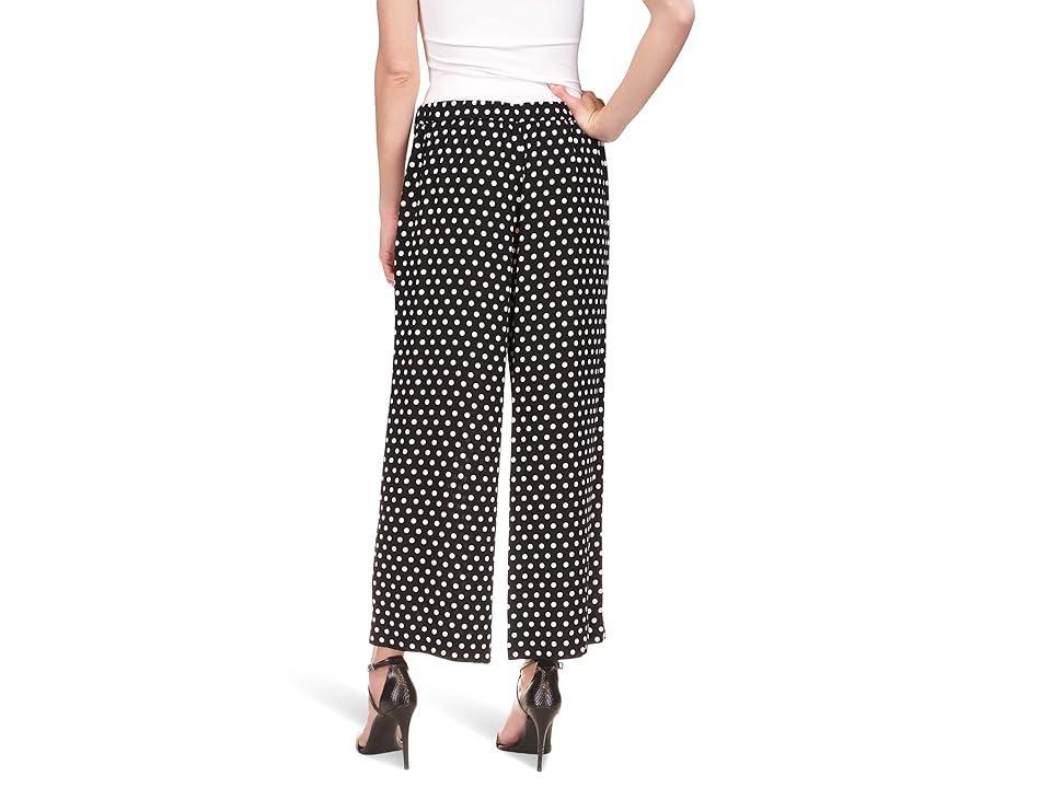 MICHAEL Michael Kors Polka Dot Wide Leg Pants White) Women's Clothing Product Image