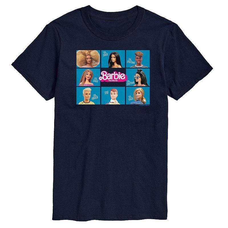 Big & Tall Barbie The Movie Theatrical Grid Graphic Tee, Mens Product Image