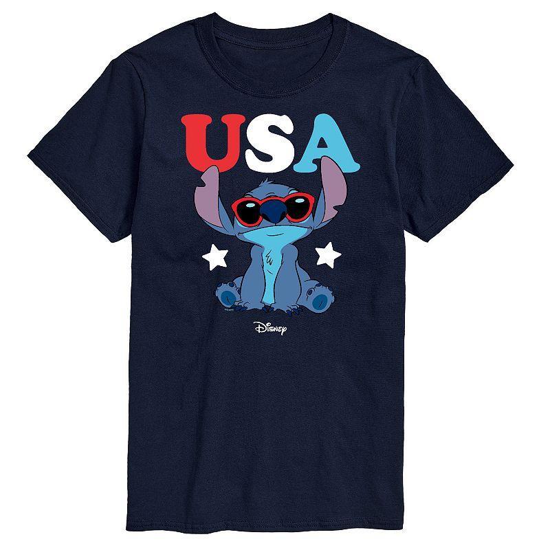 Disneys Lilo & Stitch Big & Tall USA Sunglass Graphic Tee, Mens Product Image