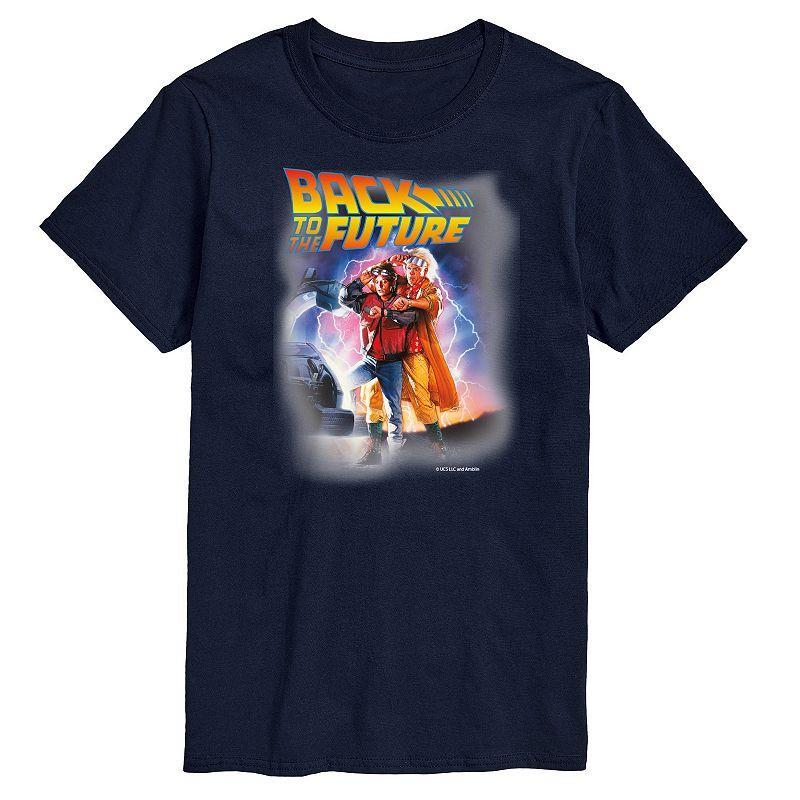 Big & Tall Back to the Future Marty And Doc Graphic Tee, Mens Blue Product Image