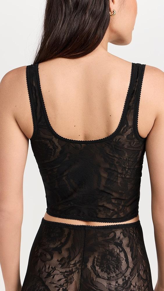 Versace Jacquard Baroque Tulle Tank Top | Shopbop Product Image