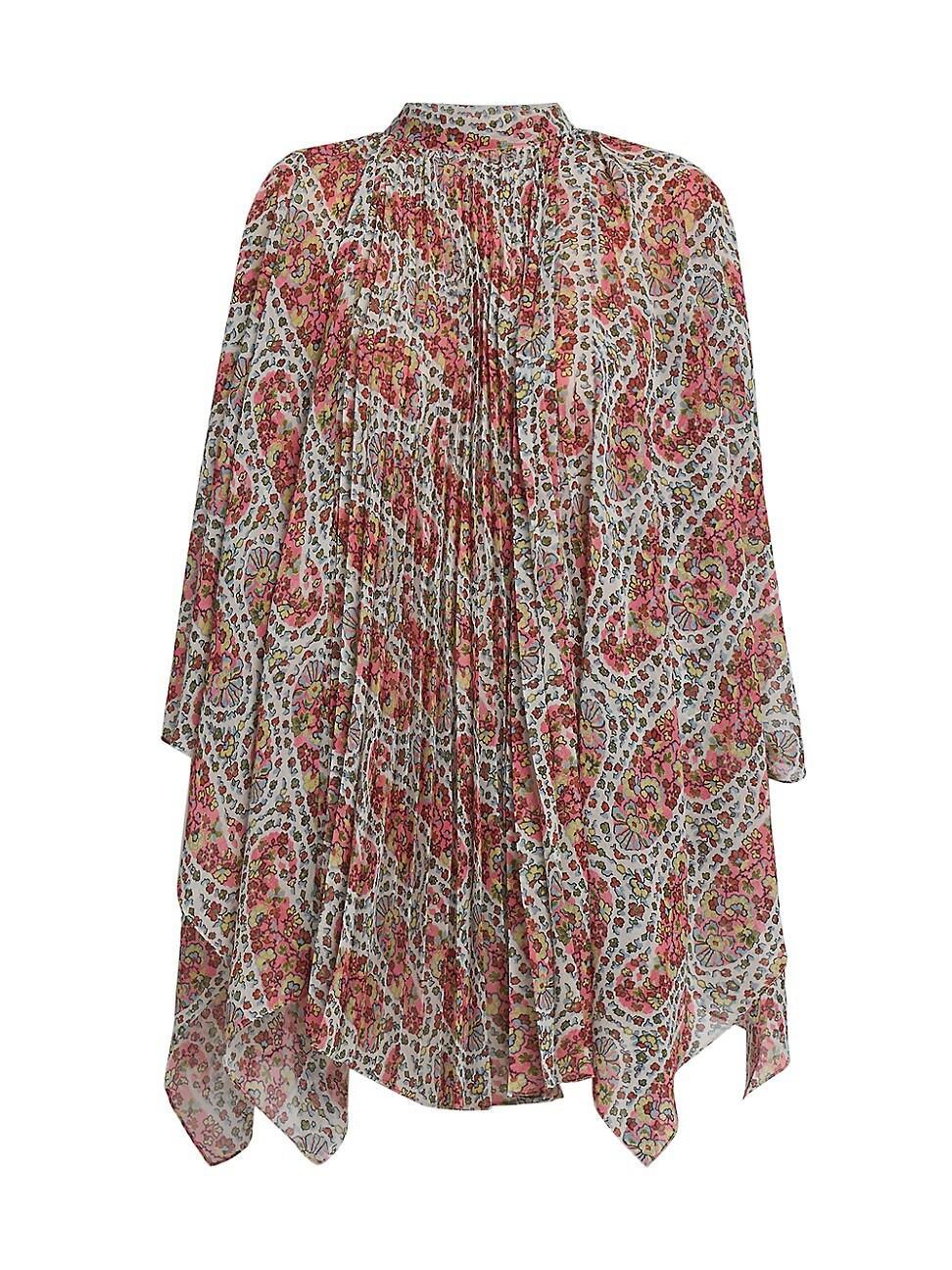 Womens Floral Paisley Poncho Product Image