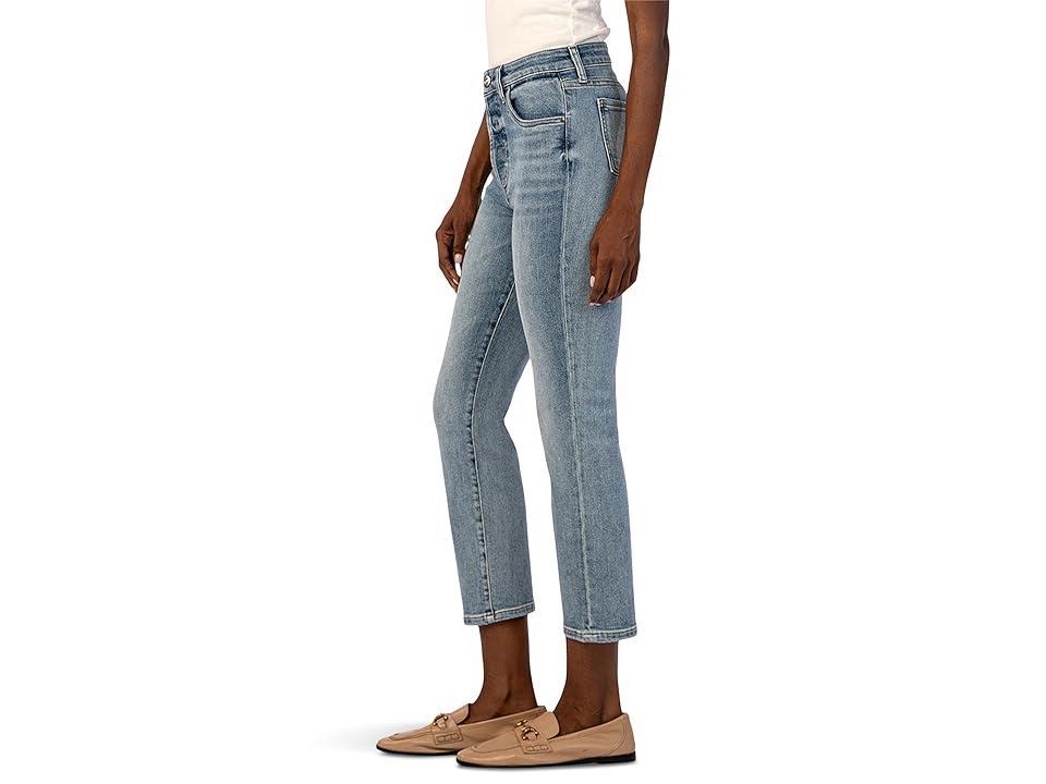 KUT from the Kloth Elizabeth High Waist Crop Straight Leg Jeans Product Image