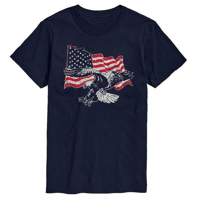 Mens Eagle Flag Graphic Tee Blue Product Image