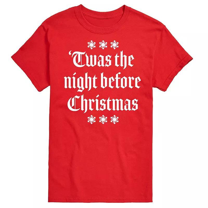 Big & Tall Twas The Night Before Christmas Graphic Tee, Mens Product Image