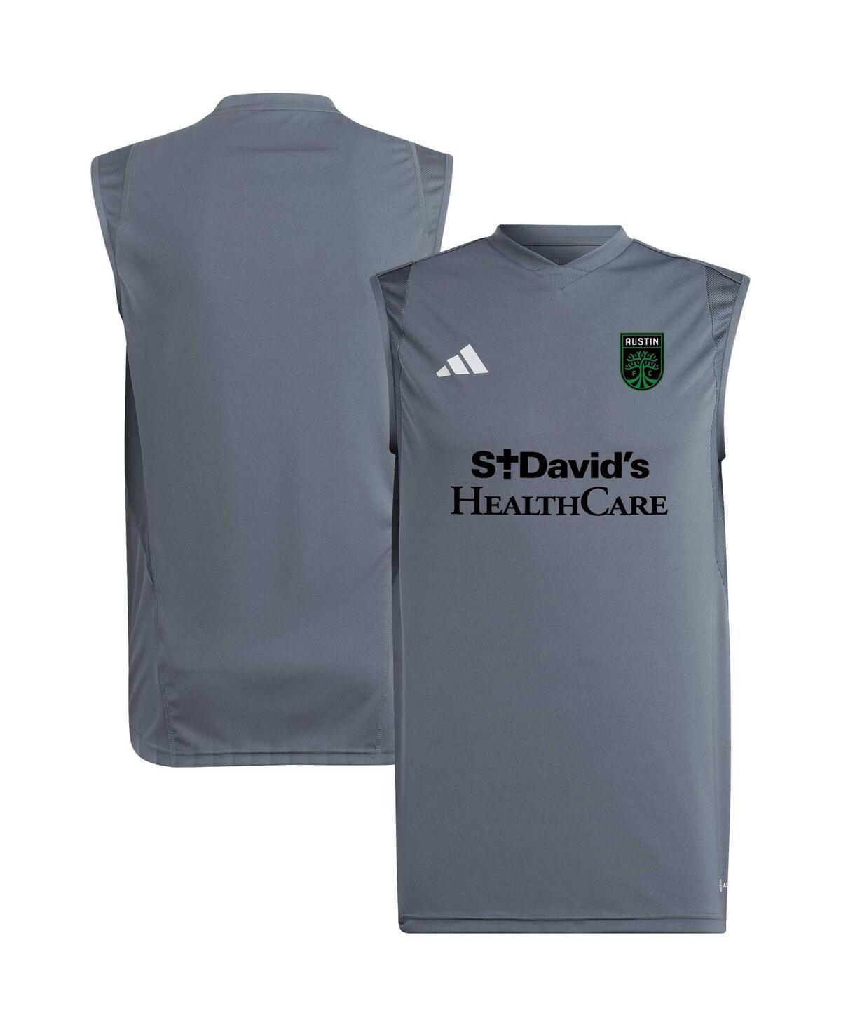 Mens adidas Gray Austin Fc 2023 On-Field Sleeveless Training Jersey - Gray Product Image