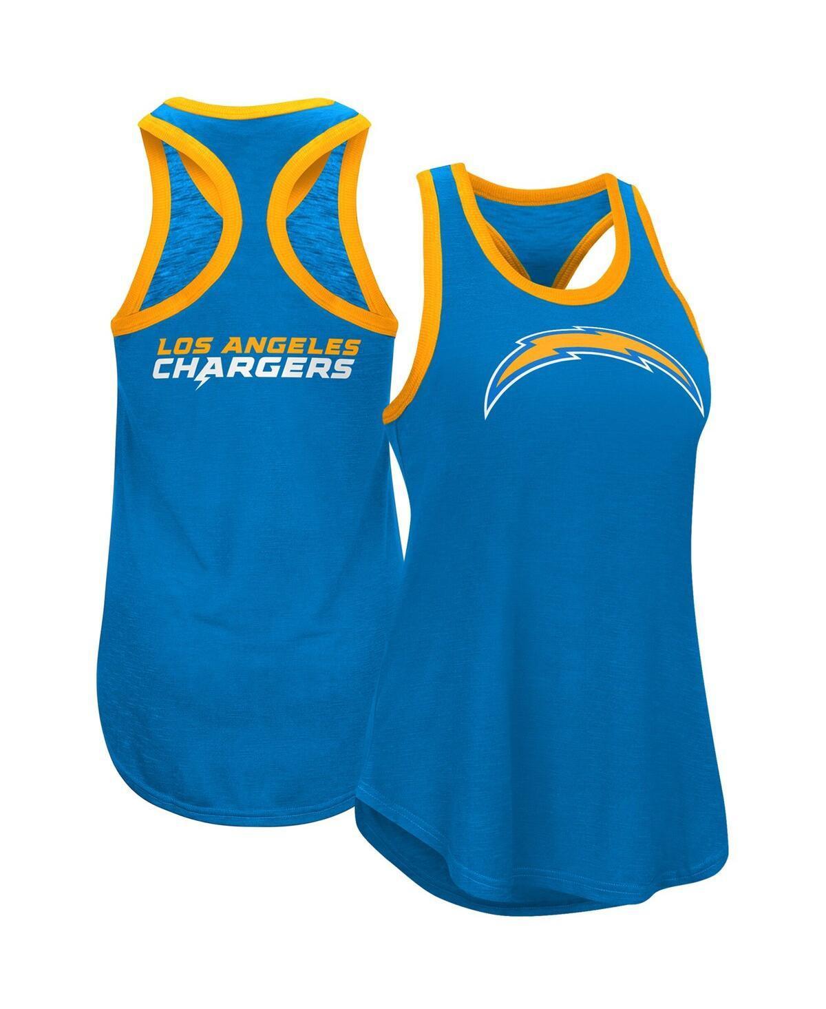 Women's G-III 4Her by Carl Banks Navy Los Angeles Chargers Tater Tank Top Product Image