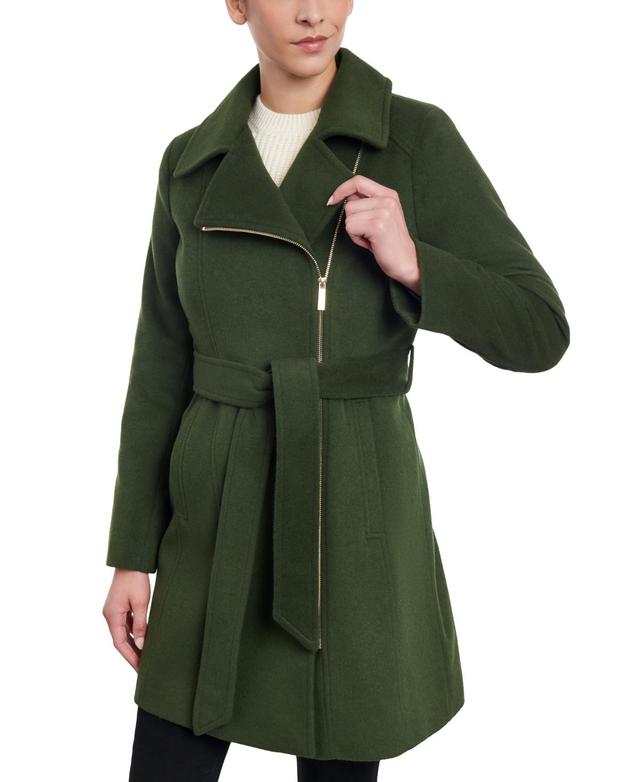 Michael Michael Kors Womens Asymmetric Wool Blend Wrap Coat Product Image