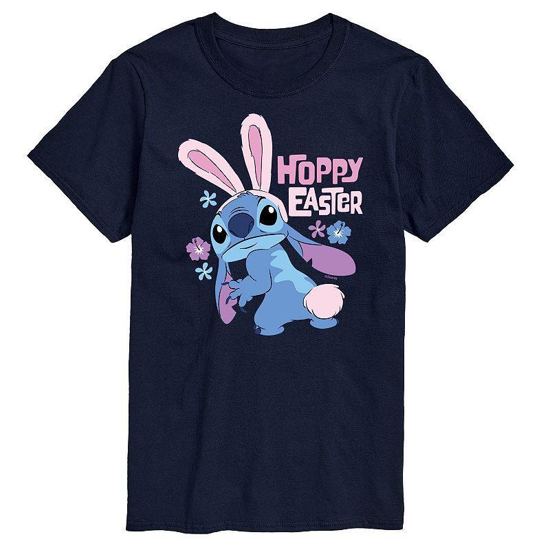 Disneys Lilo & Stitch Mens Hoppy Easter Tee Graphic Tee Blue Product Image