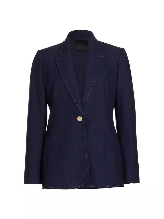 Gavi Twill SIngle-Button Blazer Product Image