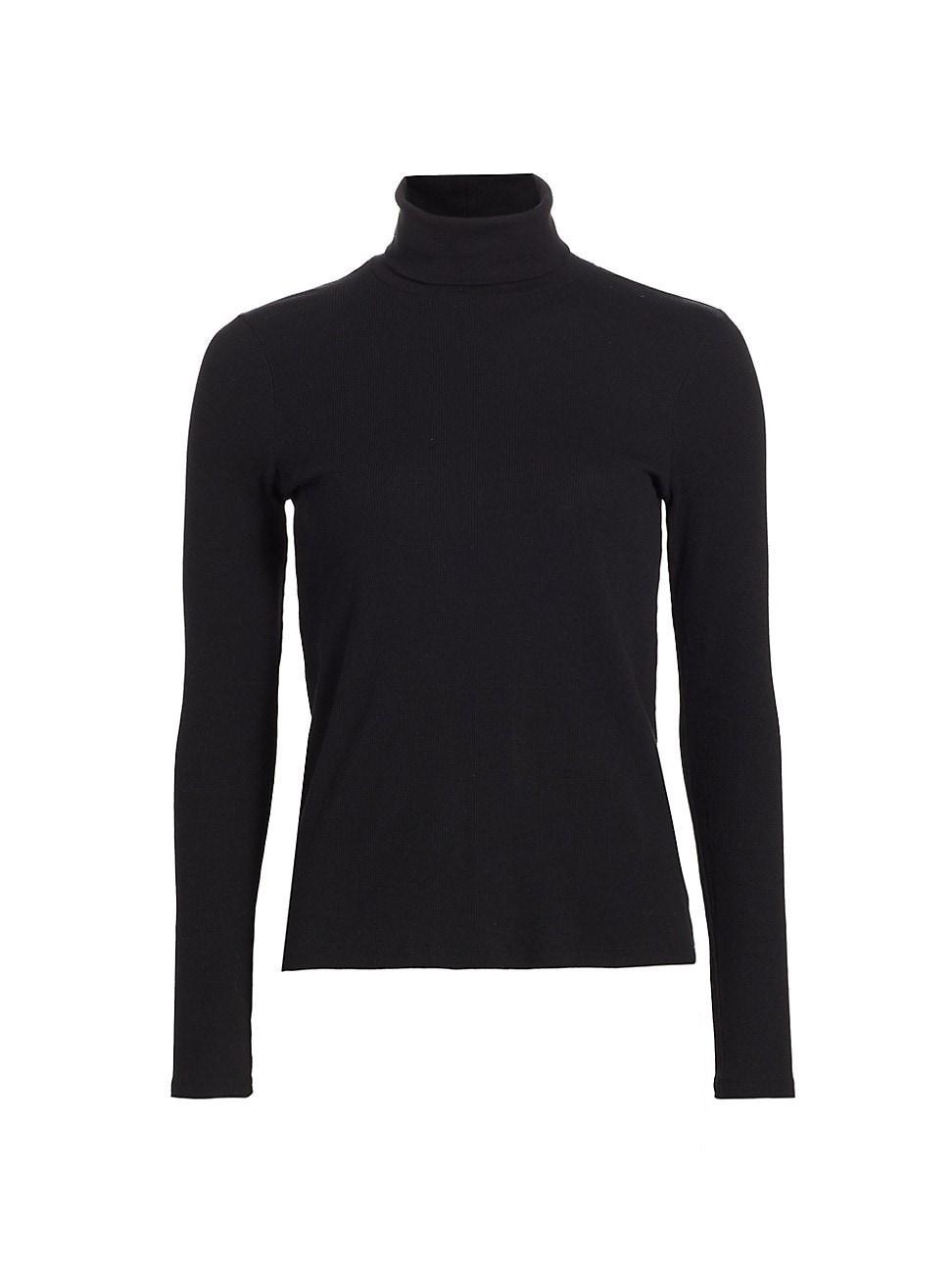 Womens Rib-Knit Turtleneck Sweater Product Image