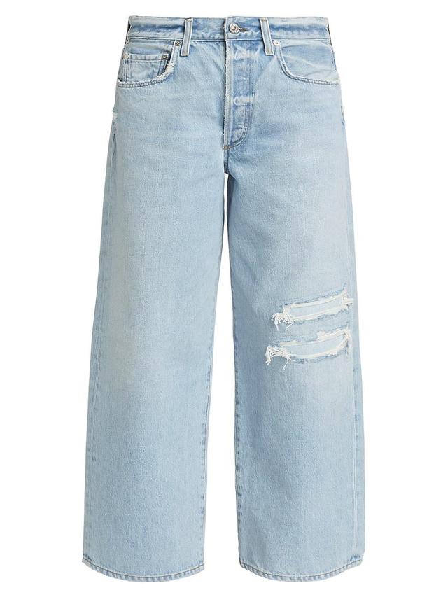 Womens Pina Distressed Wide-Leg Jeans Product Image