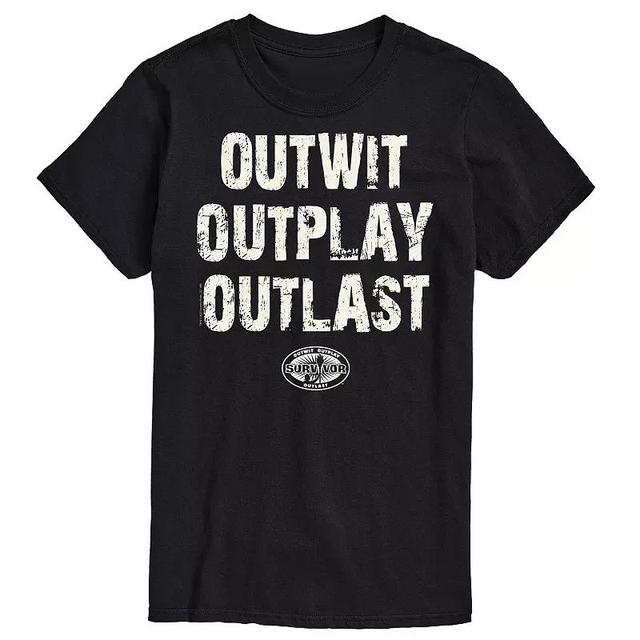 Big & Tall Survivor Outwit Outplay Outlast Graphic Tee, Mens Product Image