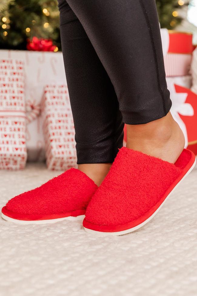 Sliding On Ice Red Slippers FINAL SALE Product Image