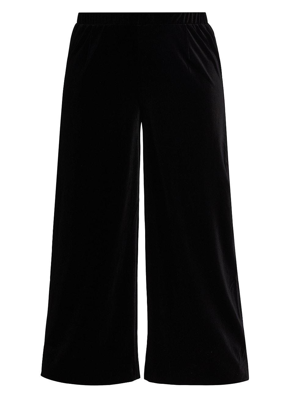 Womens Velvet Wide-Leg Pants product image