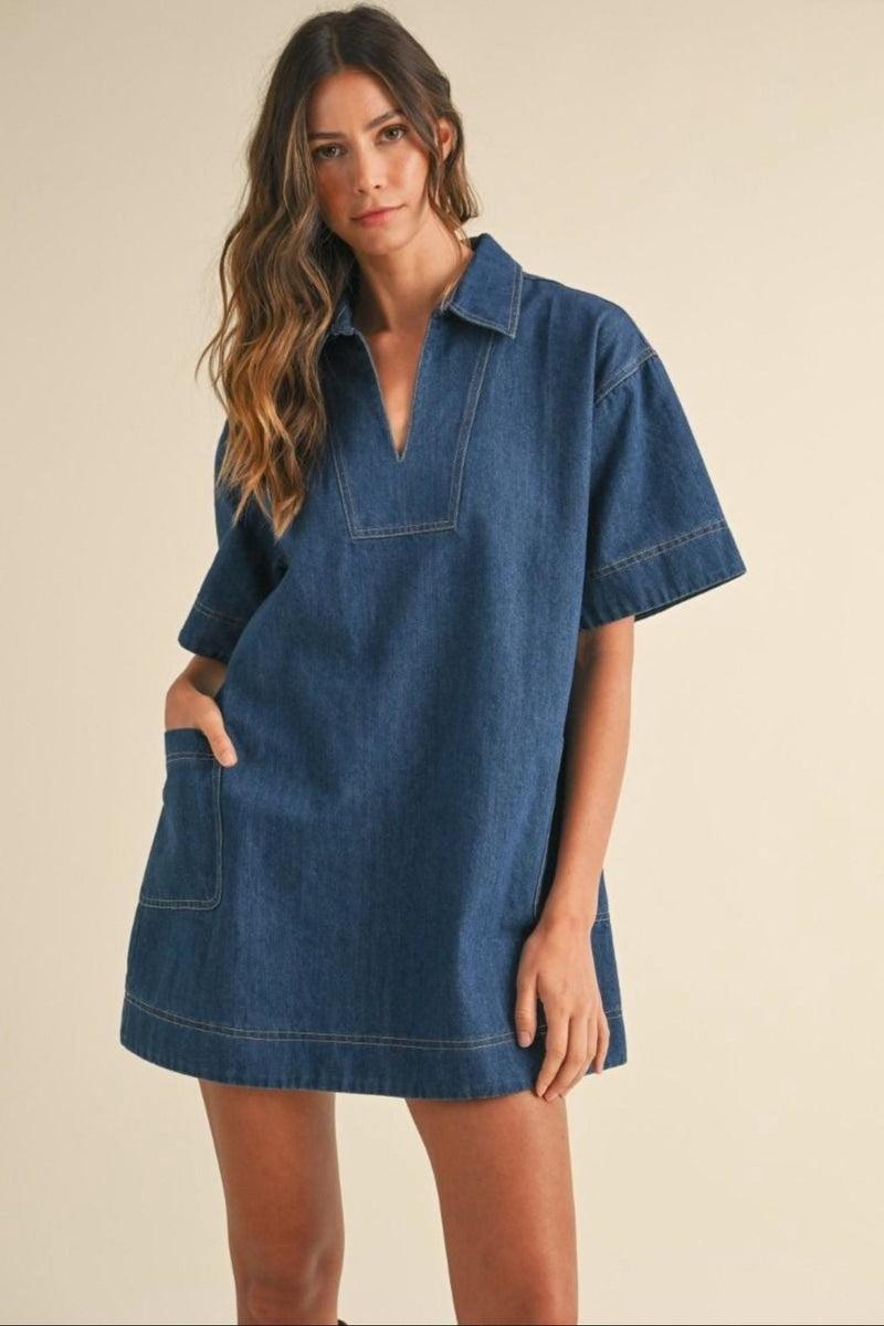 Denim Mini Dress Product Image