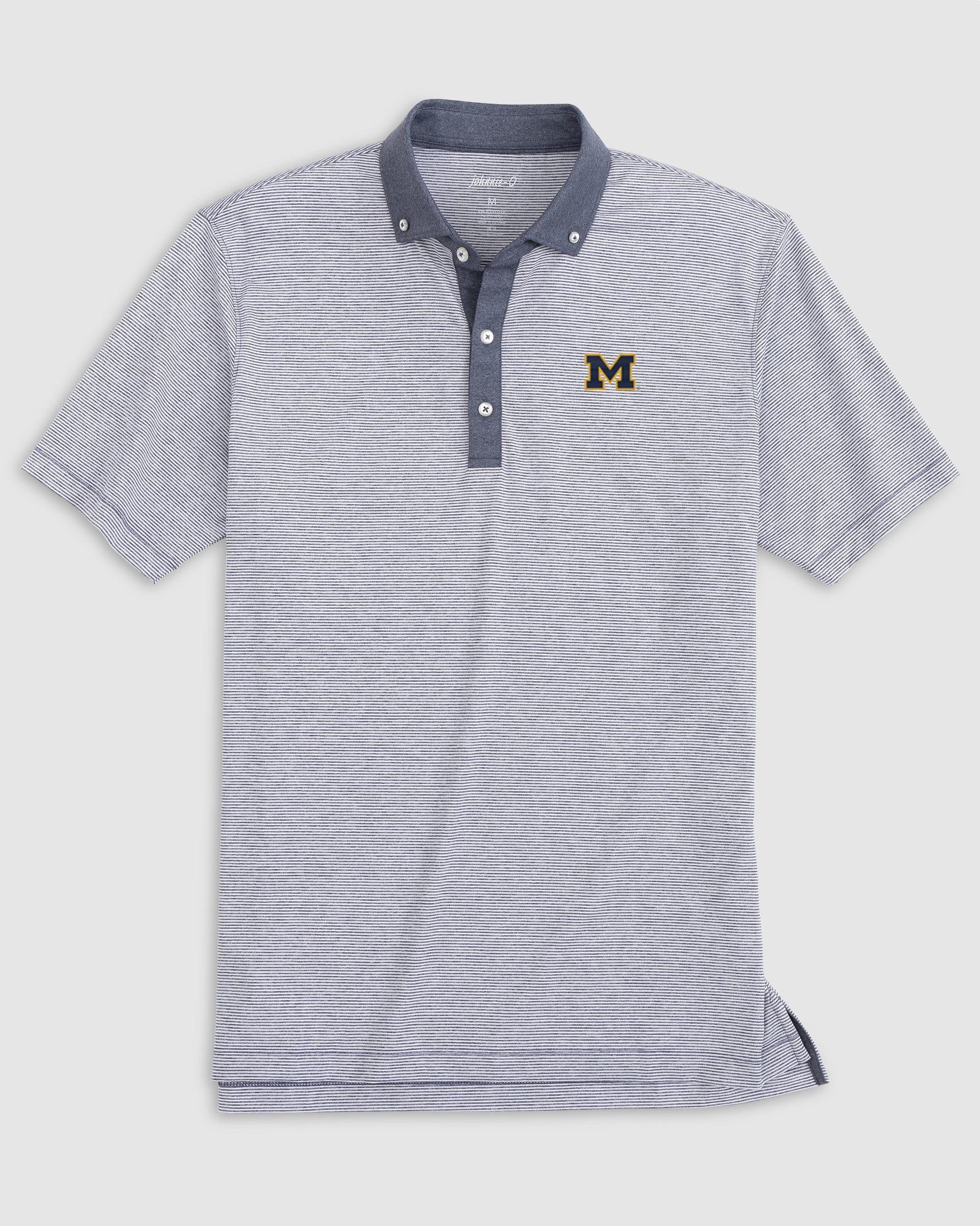 Michigan Walsh Striped Jersey Performance Polo Product Image