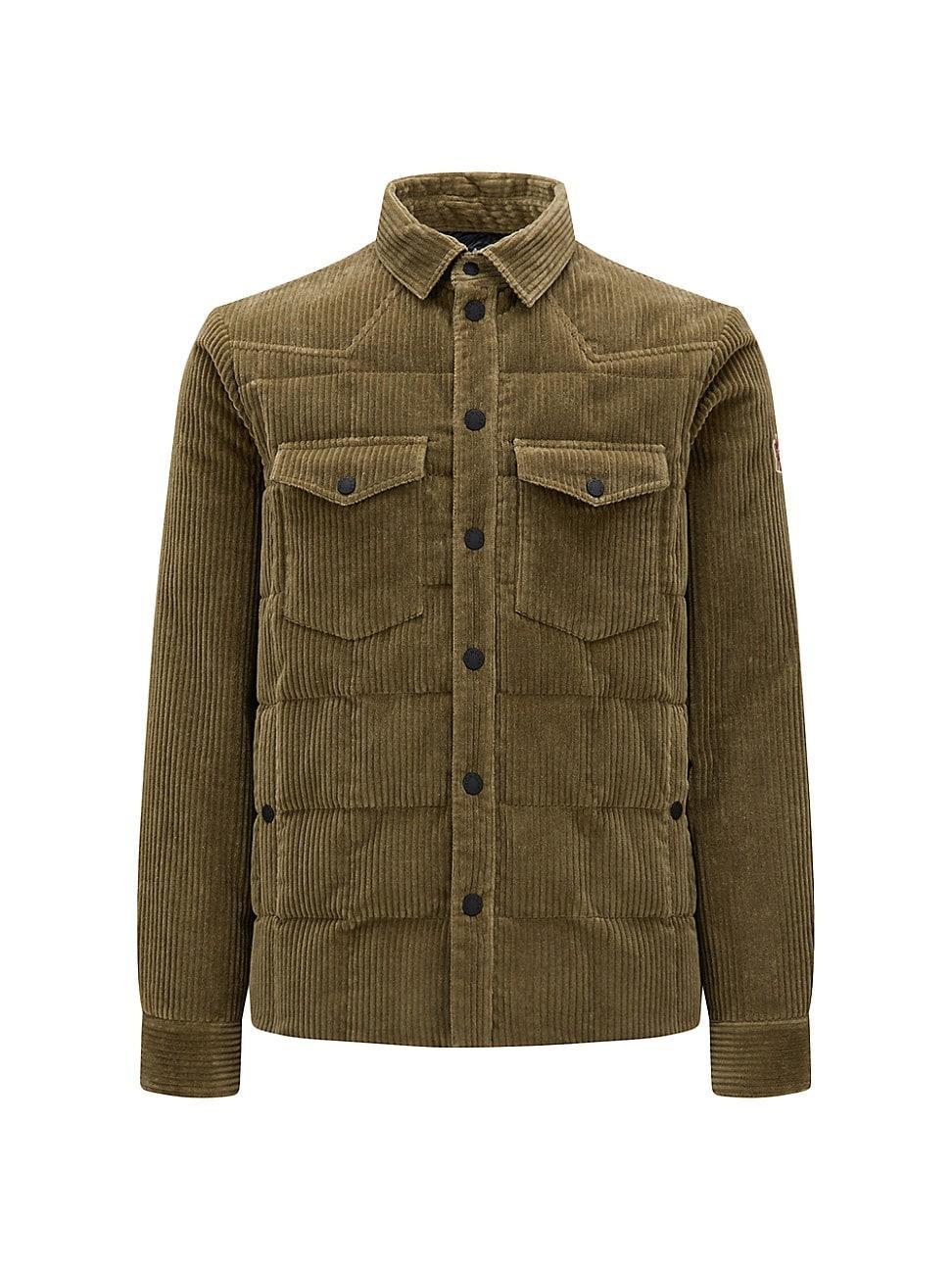 Mens Gelt Check Corduroy Down Shirt Jacket Product Image