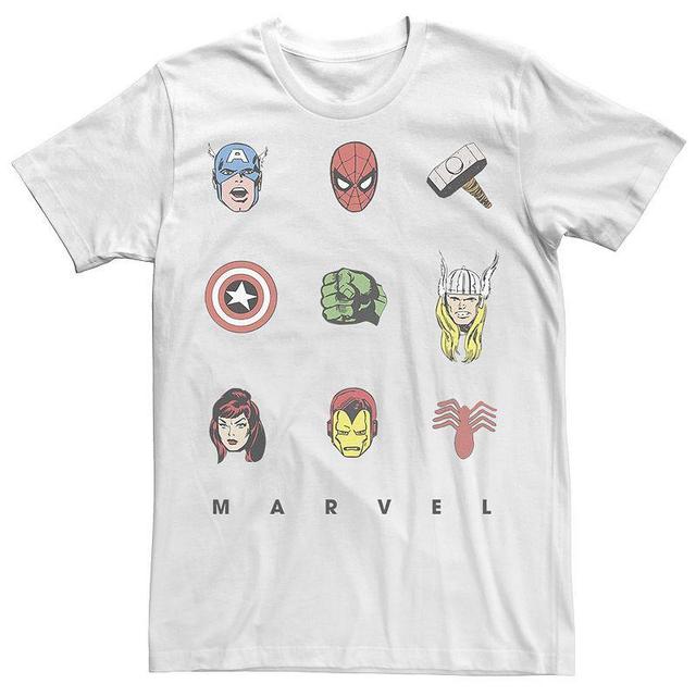 Mens Marvel Retro Avengers Iconic Symbols Graphic Tee Product Image