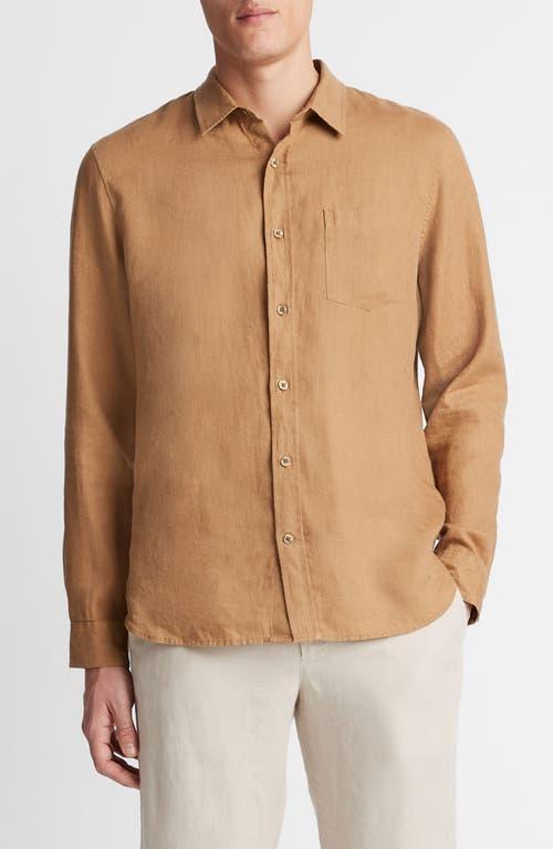 Mens Linen Button-Front Shirt Product Image