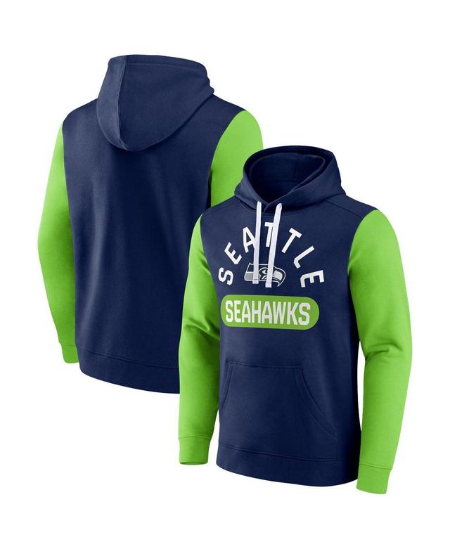 Mens Fanatics College Navy Seattle Seahawks Extra Point Pullover Hoodie Product Image