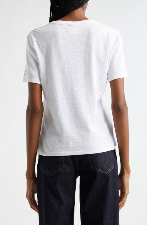 Cinq A Sept Le Chic Tee In White/navy Product Image