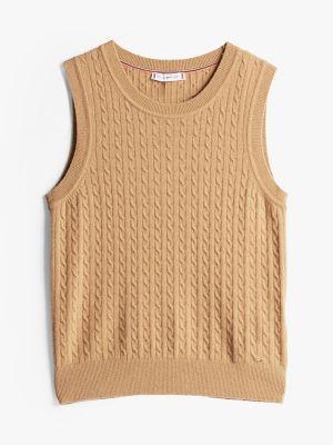 Mini Cable Knit Wool-Blend Sweater Tank Product Image